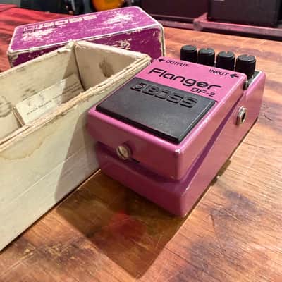 Boss BF-2 Flanger (Black Label) 1980 Japan Silver Screw w/ Box image 3