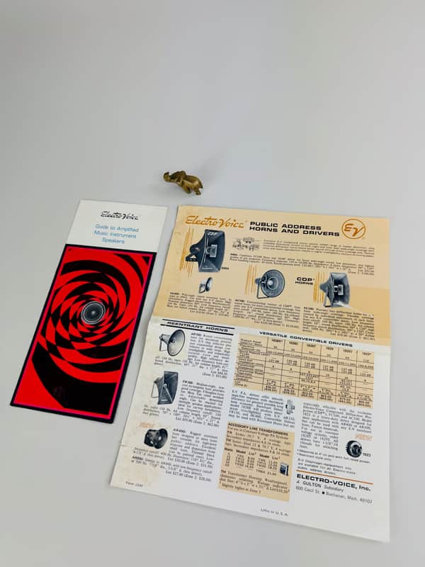 Electro-Voice Speaker Guide & PA Flyer – SRO / EV Series 1970 image 1
