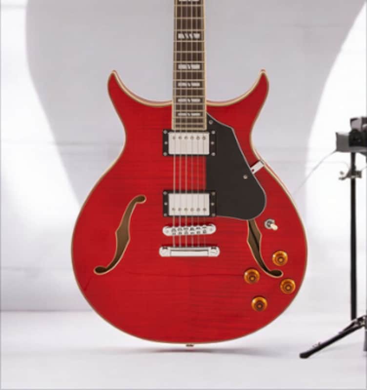 Washburn SH35TR Wing Series Semi Hollow Electric Guitar w/Gigbag, Trans Red image 1