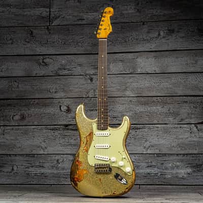 Fender Custom Shop 1961 Stratocaster Super Heavy Relic - 3A Rosewood Fingerboard, Gold Sparkle over 3-Tone Sunburst image 3