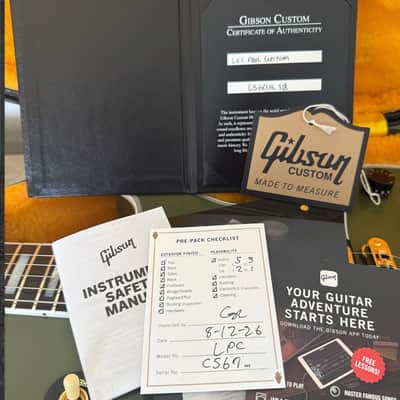 2026 Gibson Custom Shop Les Paul Custom VOS – Olive Drab w/ Gold Hardware image 19