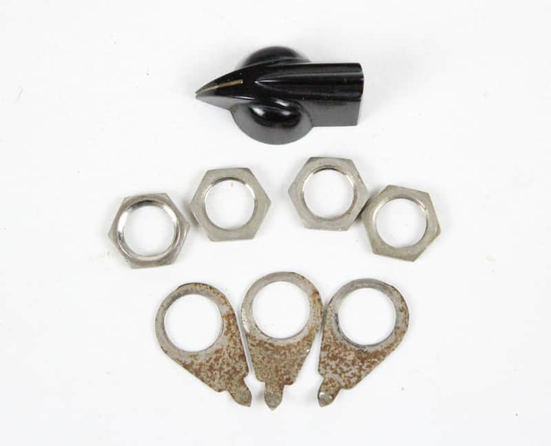 1973 Vintage Gibson Les Paul/ES/SG/LS Volume Tone Jack Pointers Washer Nuts USA 1970s Early Norlin Era image 1