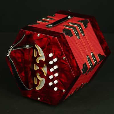 Used 10 Button Concertina w/case image 1