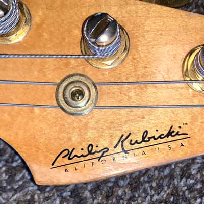 Vintage 1985 Philip Kubicki Precision Bass with Maple Fretboard electric guitar made in the USA image 5