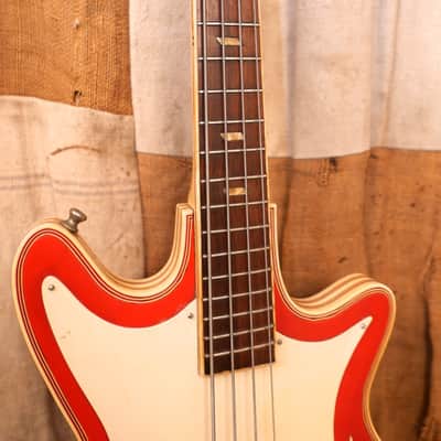 Dallas Bass Guitar 1960's Red image 6