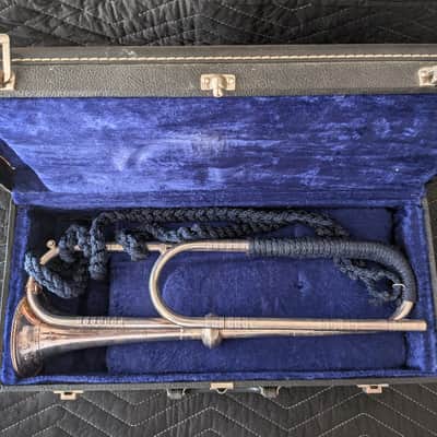 RON COLLIER ULTRA-RARE 'OLD GUARD' FIFE & DRUM CORPS CEREMONIAL TRUMPET w/CASE #6 image 2