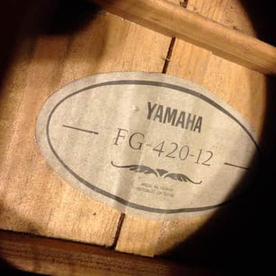 YAMAHA FG420-12 Acoustic Guitar well worn great sounding shape image 4