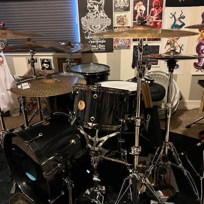 Honest Abe 4-Piece Aluminum Drum Kit , Midnight Black Sparkle, 20/12/14/16 — USA Made image 3