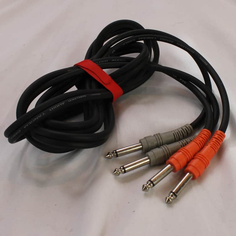 Hosa Mono Breakout Instrument Cable LR 1/4" Mono to LR 1/4" Mono image 1