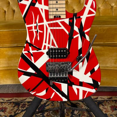 EVH Striped Series w/ Gator case - Red, White and Black image 3