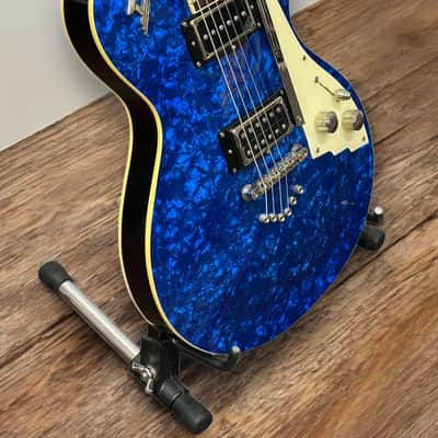 Duesenberg 49er Solid-body, Mahogany (2008) - Blue Pearl image 3
