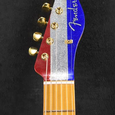Fender Buck Owens Telecaster Red, Silver and Blue Sparkle Maple Fingerboard image 6
