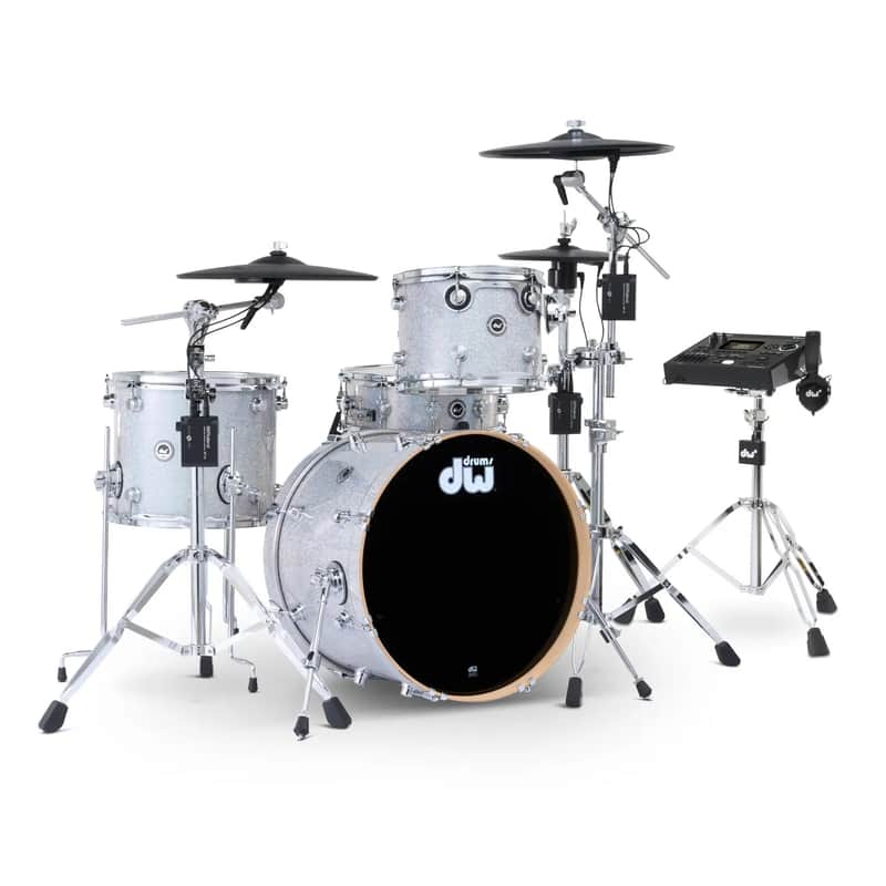 FREE TOM REBATE! - DW DWe 4pc Complete Electronic/Acoustic Drum Set w/Roland Cymbals & V51 Diamond Nebula image 1