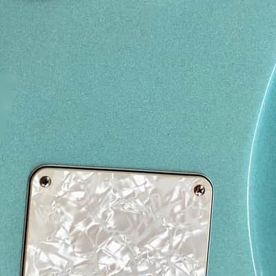 2001 Fender USA Lone Star American HSS Stratocaster Electric Guitar Teal Green Metallic Fender Padded case image 22