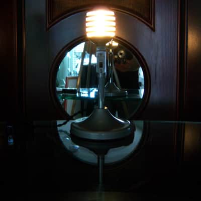 Vintage 1950's Electro-Voice 950 Cardax Crystal Microphone w cable mod LED light lamp # 1 image 10