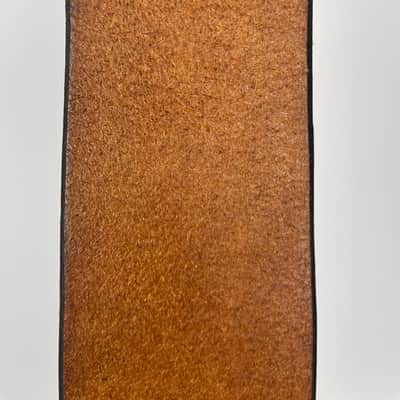 Vintage Handmade Wide Leather Guitar Strap – Brown 41” x 4” image 13
