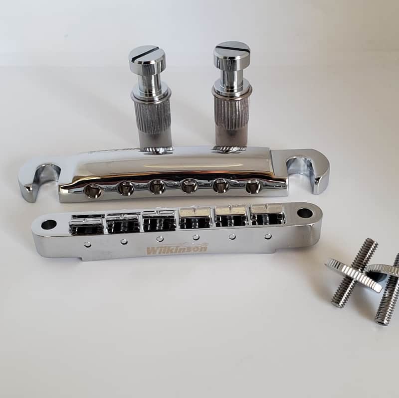 Wikinson Combo Tune-O-Matic style Set - Chrome image 1