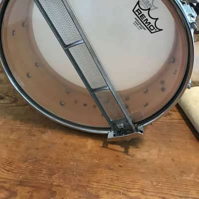 Rogers Dyna-Sonic 5x14" Wood Snare Drum with "Beavertail" Lugs 1963 - 1971 -  White Marine Pearl image 9