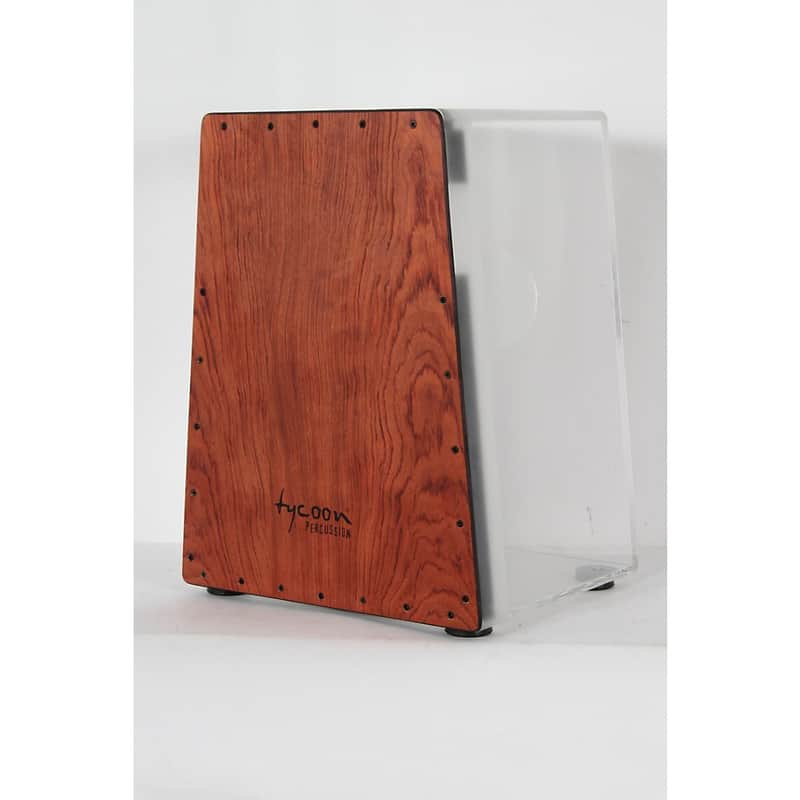 Tycoon TKXVX-29BUB Vertex Series Cajon w/ Acrylic Body and Bubinga Front Plate image 1