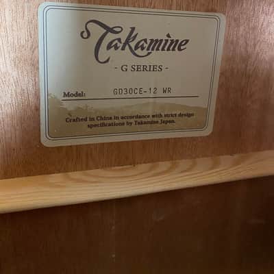 Takamine GD-30CE 12 Acoustic/Electric 12-String Guitar – Wine Red image 3