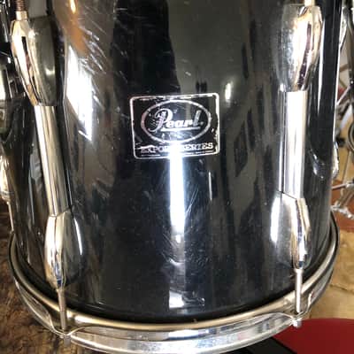 Pearl Export 5-tom shell pack with matching snare (Jet Black), Quick Beat hi-hats, hardware, and throne image 11