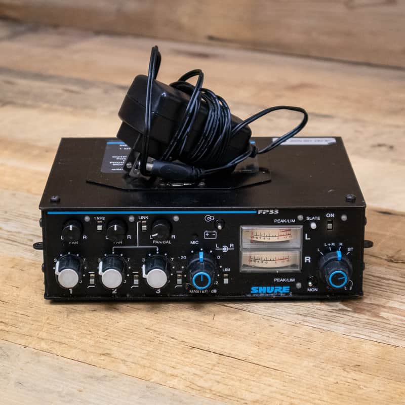 Shure FP33 3-input 2 Output Portable Stereo Mixer Field FP-33 U286444 image 1