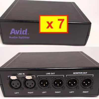 7 Avid Audio Splitters NEW OPEN BOX with 14 Avid 2 channel I/O 8' XLR cables image 1