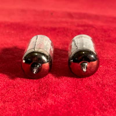 Vintage Pair RCA 12AU7 5963 White Paint Preamp/Amplifier Vacuum Tubes late-50s - Clear Glass image 7