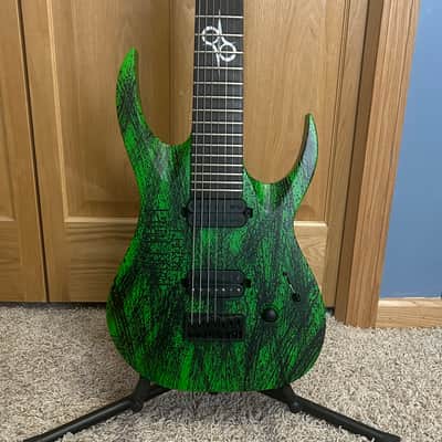 Solar Guitars A2.7GN Canibalismo+ 2023 - Neon Green Open Pore Matte image 2