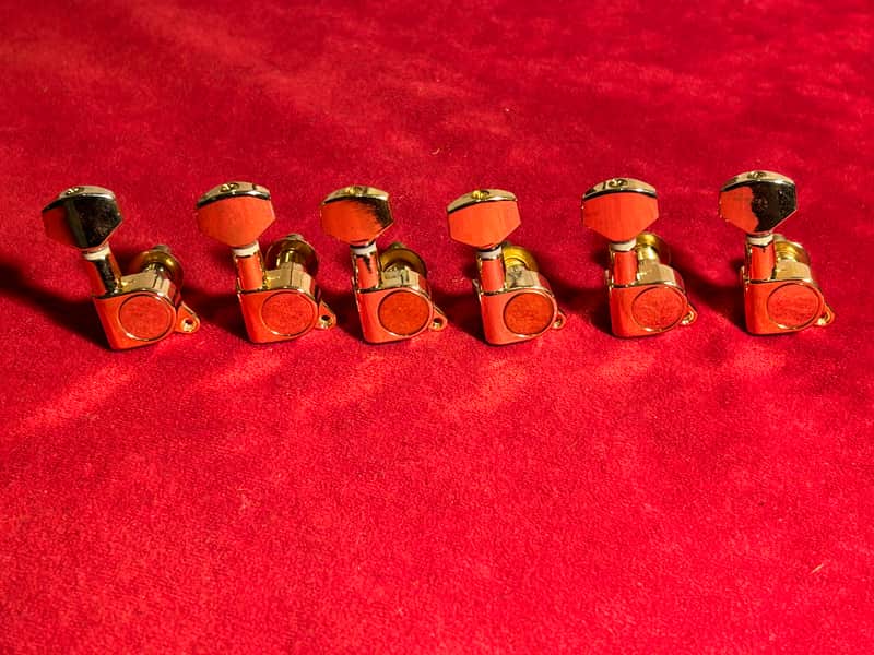 Jin-Ho 6 Inline Gold Tuners Machine Heads image 1