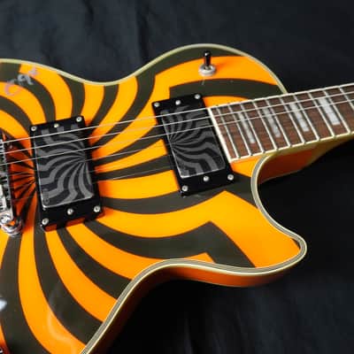 Epiphone Les Paul Custom Zakk Wylde Signature 2008 – Buzzsaw Orange, Signed, EMG ZW Set Limited BUZZSAW CHROME image 9
