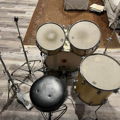 Pearl Vintage PowerMate Outfit - Fiberglass Shells Late 1970's - Satin Silver image 4