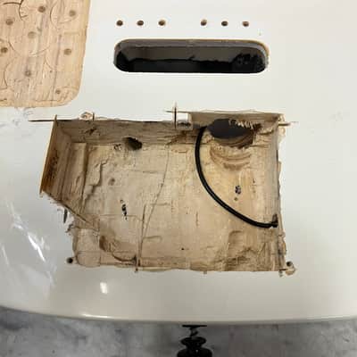 Unknown Cream Stratocaster Styled Electric Guitar Body image 3