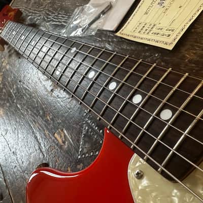 Fender Mustang 1973 RI Competiton Edition Fiesta Red w/ Matching Headstock MIJ 2012 Japan image 13