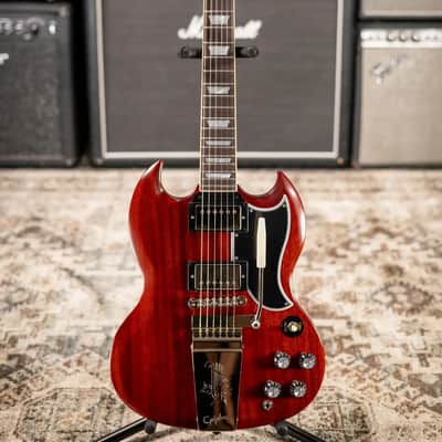 Epiphone 1964 SG Standard with Maestro Vibrola Reissue Electric Guitar - Cherry Red with Hardshell Case image 4