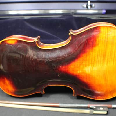 An Antique German Made Jacobus Stainer Full Size 4/4 Violin, Bow & Case Ready to Play # 15 V image 6