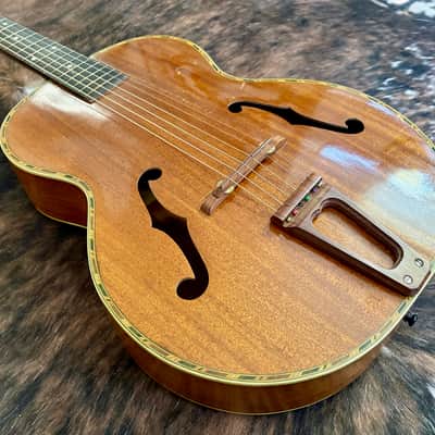 1940 Harmony H1406 Patrician Acoustic Archtop Guitar with Case image 6