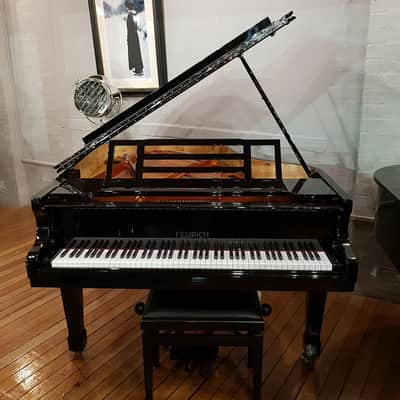 New Feurich 178 Professional II Grand Piano Black image 2