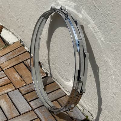 Pair Yamaha 14" 3.0mm Cast Aluminum 10 Hole Die-Cast Snare Drum Batter Hoops Rims Absolute Hybrid Maple 3.0mm AL-DC Hoop image 12