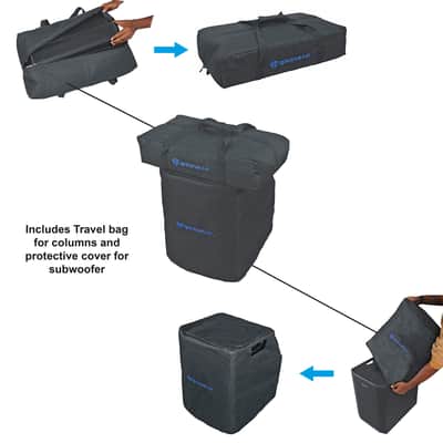 Rockville TITAN ARRAY SYSTEM Pro Powered Column Array Speaker w/10" Sub+Backpack image 2