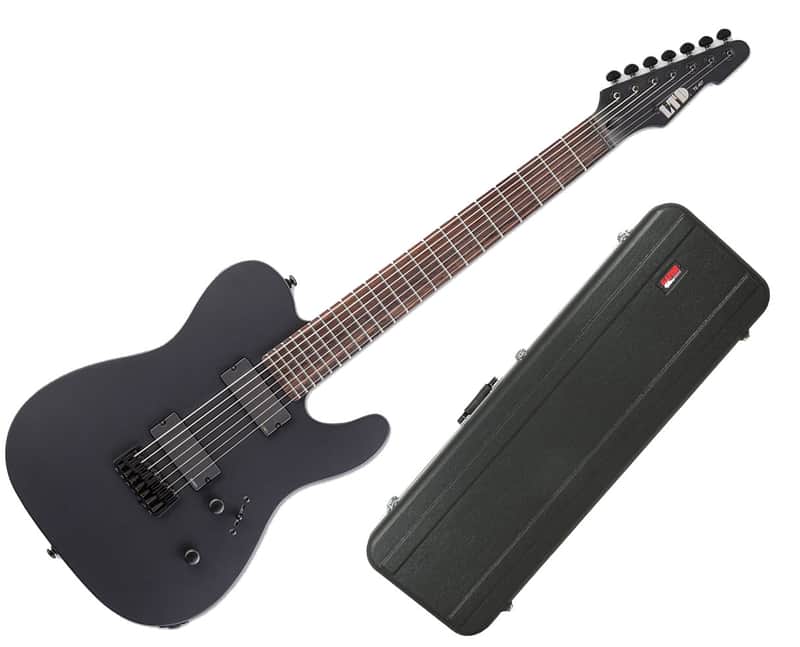 [MJ]ESP LTD TE417 7弦ギター(キルスイッチ改造あり) ESP LTD TE-407 with Gator Deluxe ABS Molded Extra Long Guitar Case
