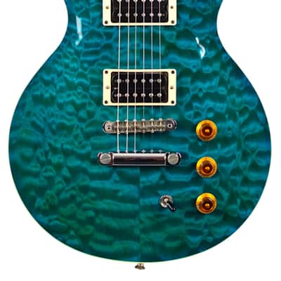 Used Hamer Studio Custom Transparent Blue Quilted Maple w/Pearly Gates Pickups - One of a Kind Hamer #453448 image 3