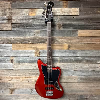 Squier Vintage Modified Jaguar Bass Special SS Candy Apple Red image 4