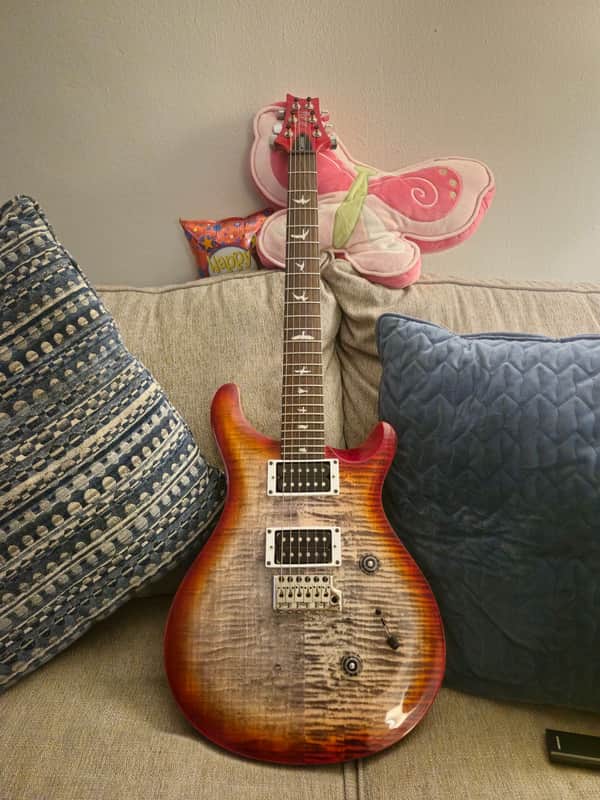 PRS SE Custom 24 Charcoal Cherry Burst With Locking Tuners image 1