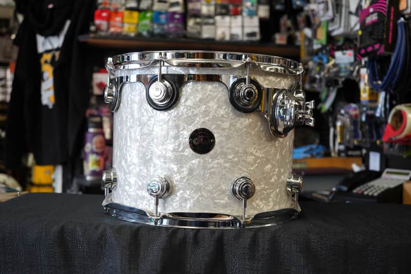 DW USA Collectors Series 14" Maple Standard Tom w/ Rings & Mount - Vintage Classic Marine Pearl | 11x14" image 1