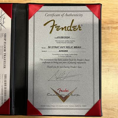 Fender Custom Shop Limited Andy Hicks Masterbuilt 1958 Stratocaster Heavy Relic - Poison Apple Red-AH0266 image 12