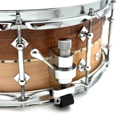 Craviotto Private Reserve Sapele/Sycamore Snare Drum 14x5.5 w/Maple Inlay image 2