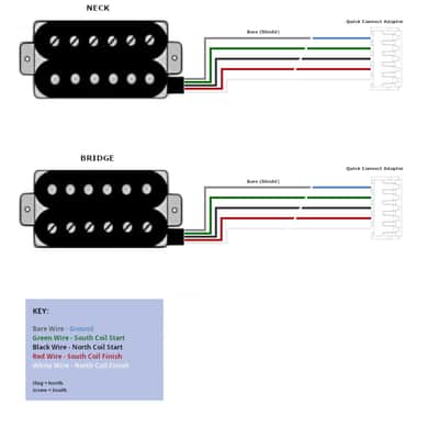Epiphone 5-pin Quick Connect Adapters for Seymour Duncan / Suhr / Lollar / Railhammer Humbucker Pickups image 5