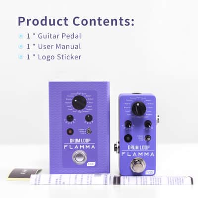 FLAMMA FC01 Looper Pedal Drum Machine 2 in 1 Drum Looper Guitar Pedals, 20 Minutes Loop Time with 16 Drum Grooves, Tap Tempo, 44.1kHz/16Bit Mini Guitar Effects Pedal with 3 Mode image 5