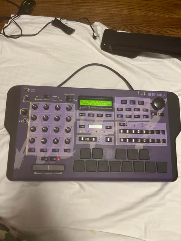 E-MU Systems MP-7 Command Station 128-Voice Synthesizer 2001 - Purple / Black image 1